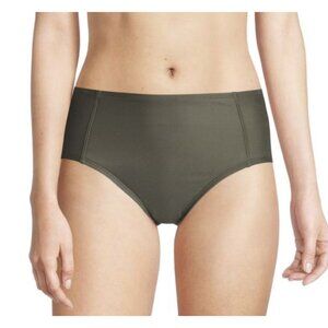 DKNY Womens Solid High-Waist Bikini Swim Bottom Green NWT